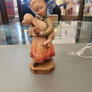 Liberty Figurine with Lamb - Orange and Green